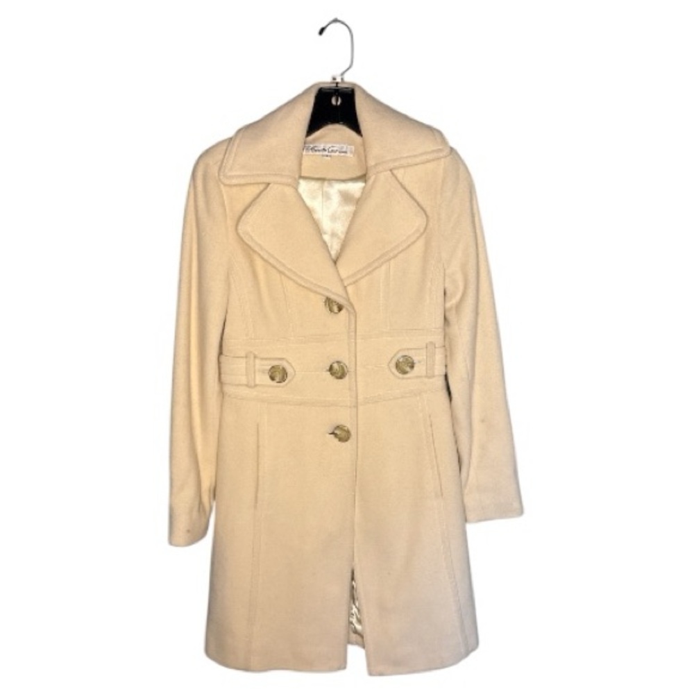 Kenneth Cole Ivory Wool Coat size 2